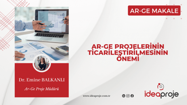 AR-GE PROJELERİNİN TİCARİLEŞTİRİLMESİNİN ÖNEMİ Proje konularının Ar-Ge yönü ile beraber teknolojik inovasyonu da içermesi, pazar ihtiyaçlarını karşılayabilen bir yenilik içermesi, müşteri beklentilerini karşılaması ve iş birliklerinin güçlendirilmesi, ticarileşme sürecini kolaylaştıracak adımlar olacaktır.